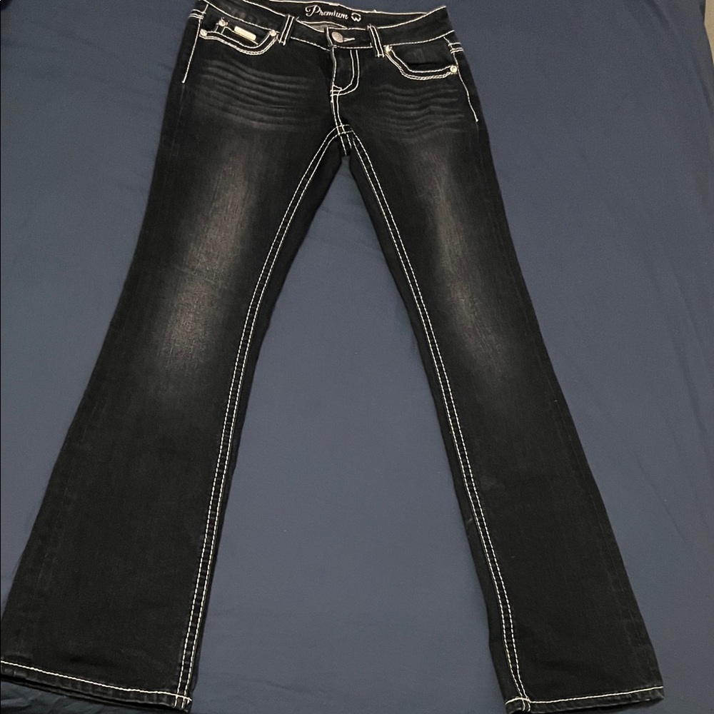 Warehouse Black Flare Jeans